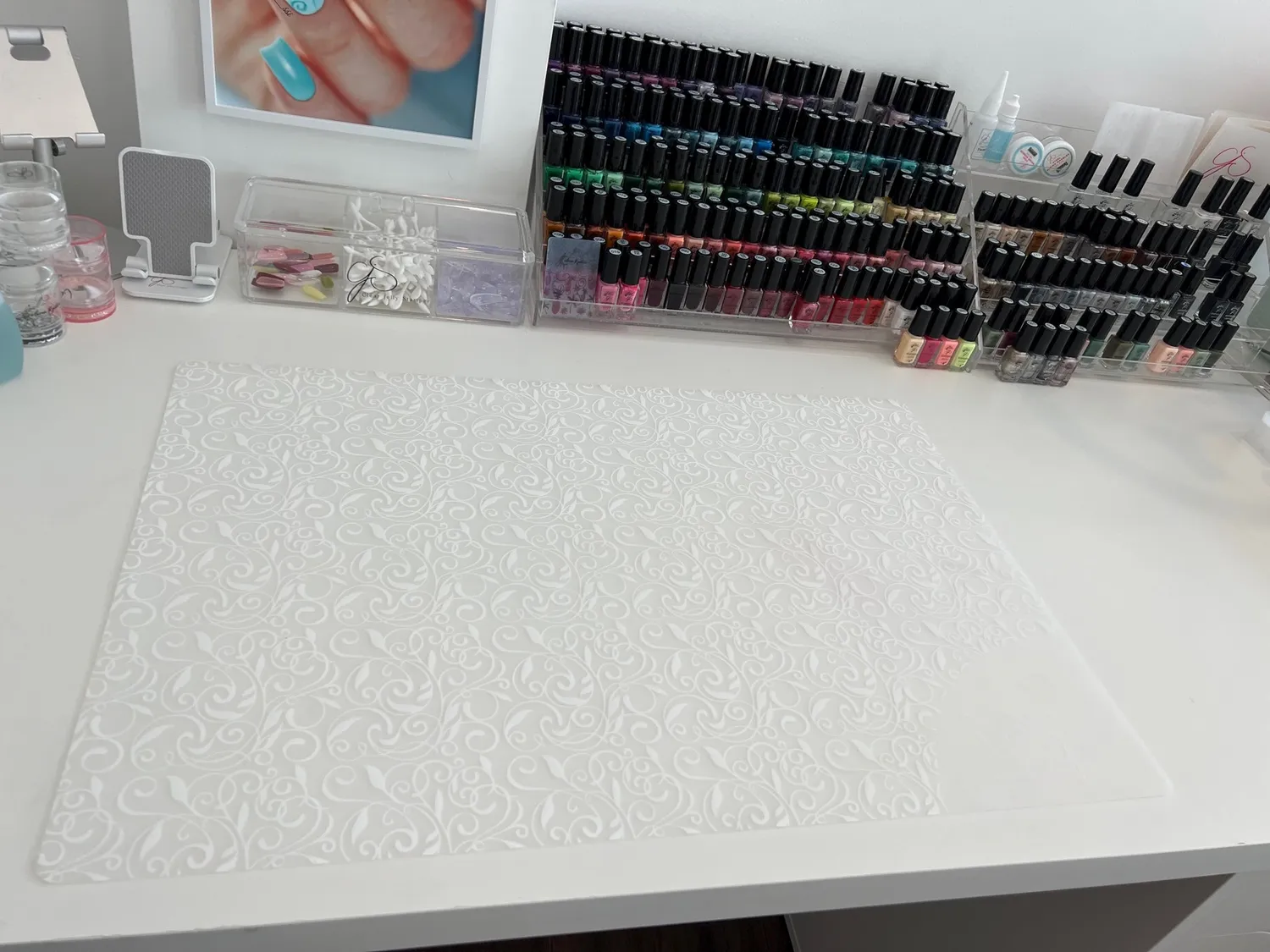 Clear Jelly Stamper Louise neglemåtte silikone 60x40 cm