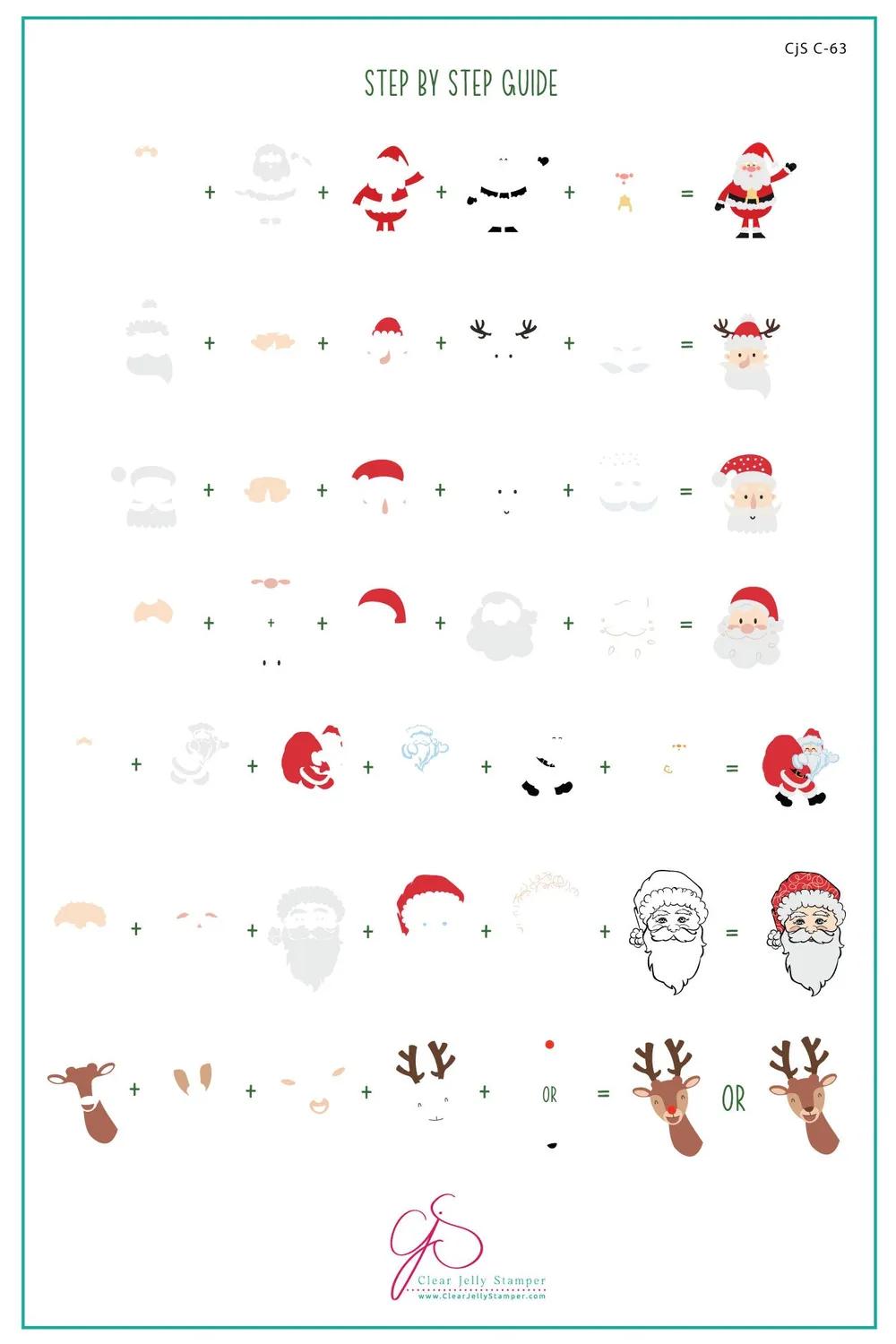 Clear Jelly Stamper Dear Santa CjSC-63 stamping plade jul