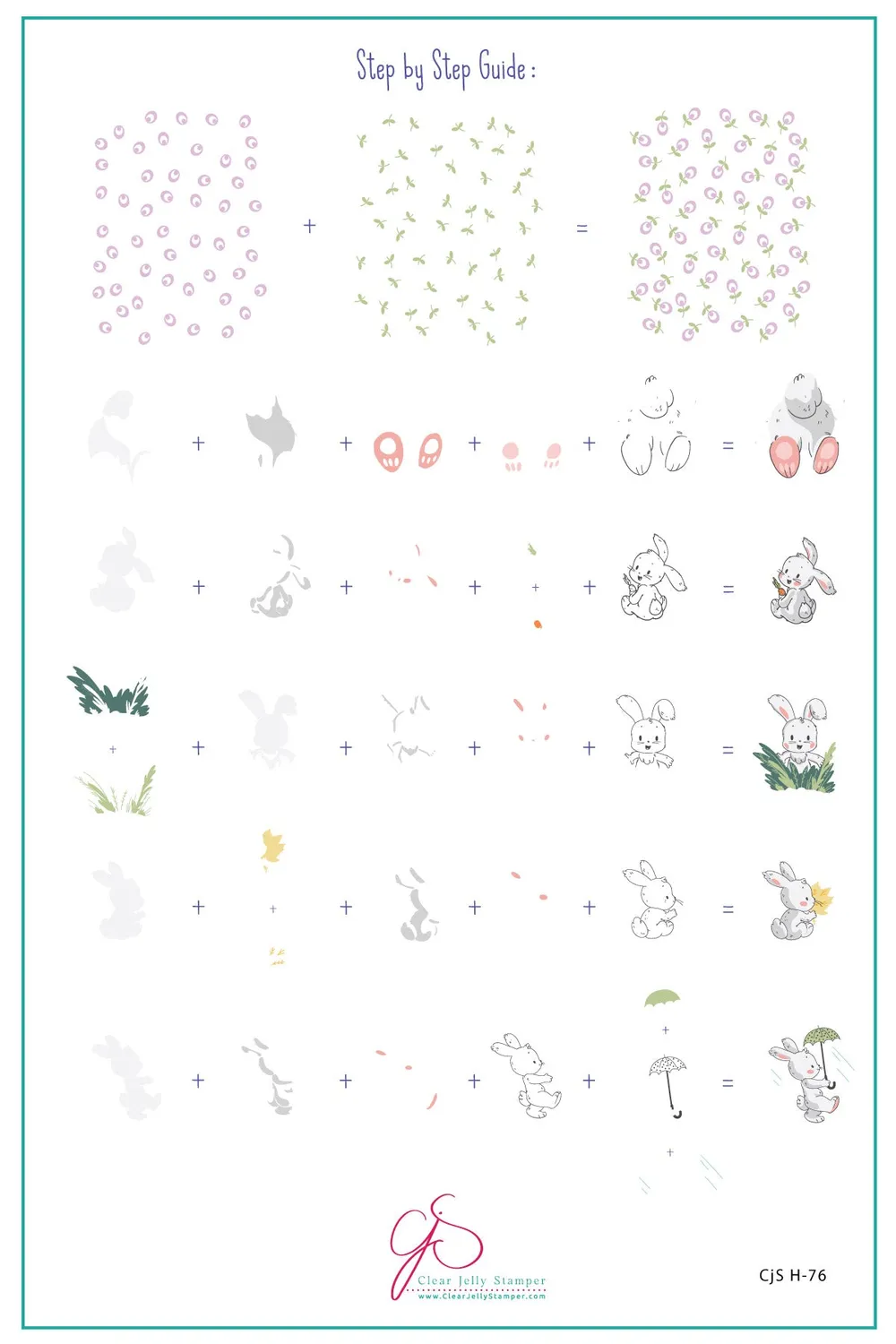 Clear Jelly Stamper Fuzzy Easter CjSH-76 stampingplade 14,5x9,5 påske