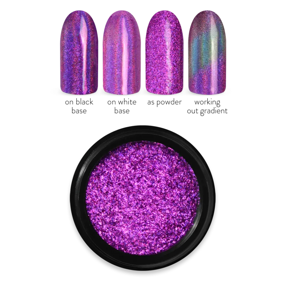 Moyra Holo Mirror Powder spejlpulver 03 Pink 1 g holografisk