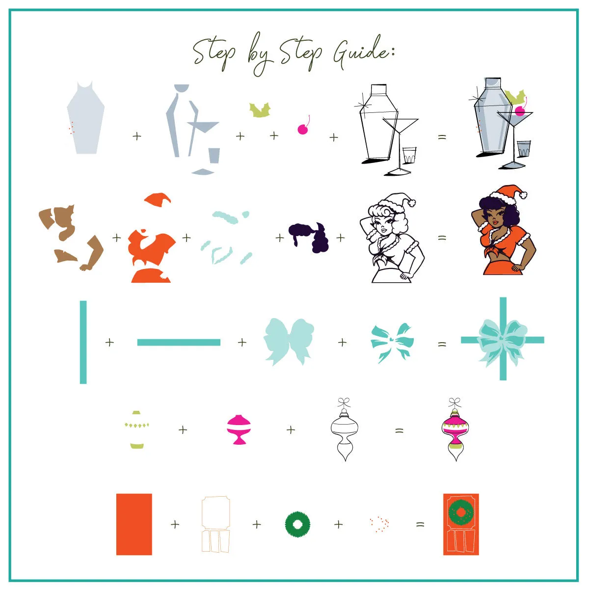 Clear Jelly Stamper CjSC-76 stamping plade jul pin-up