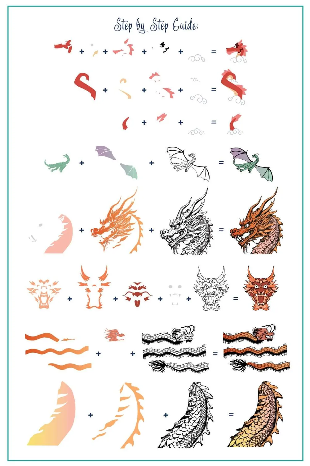 Clear Jelly Stamper Dragon Love CjS-347 plade 14,5x9,5 cm drage