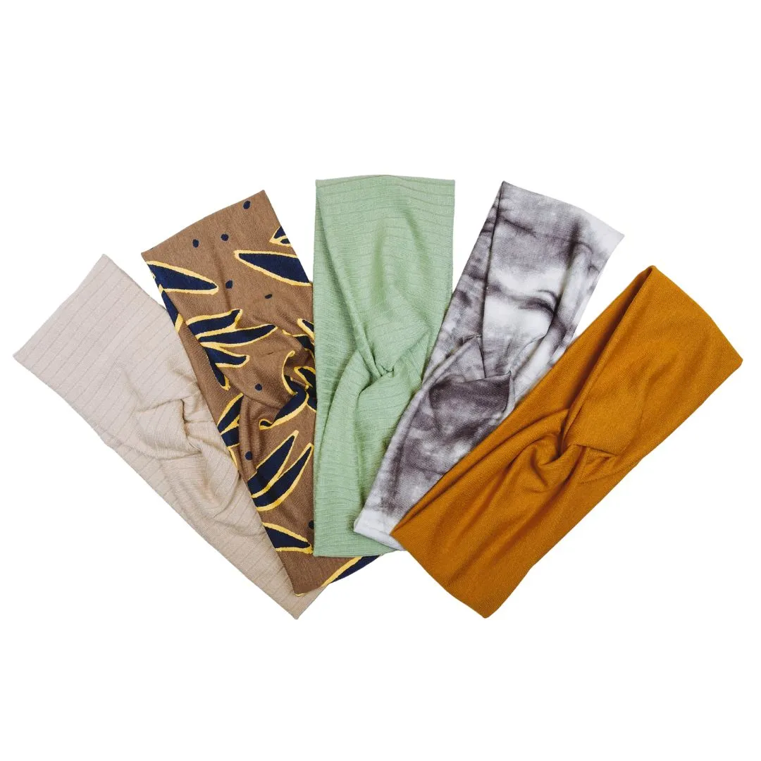 SnugWrap Sand hårbånd beigeribbet viskose