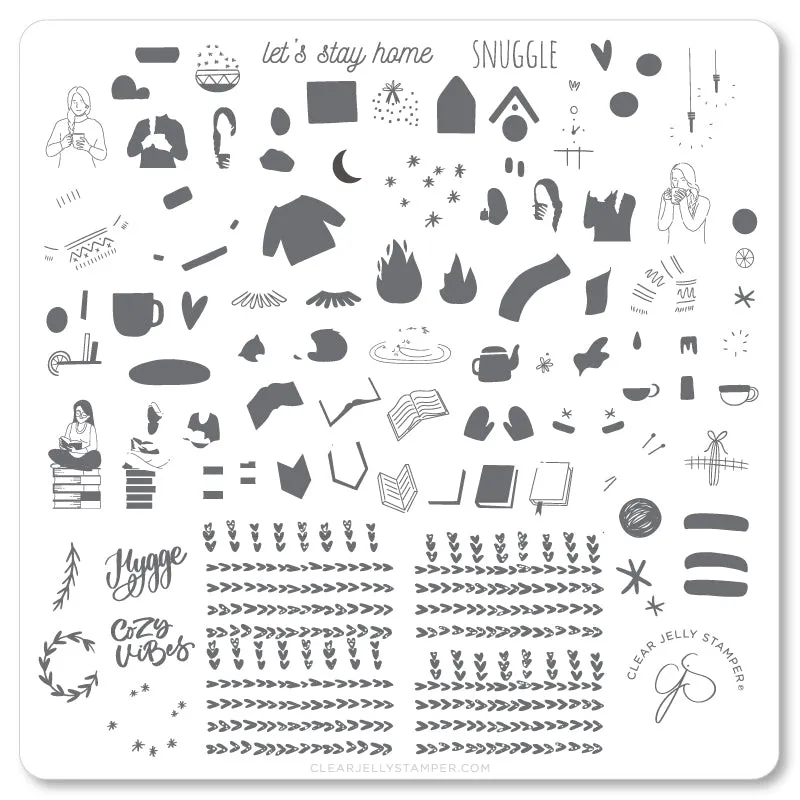 Clear Jelly Stamper Snuggles CjS-171 stampingplade hygge 8x8