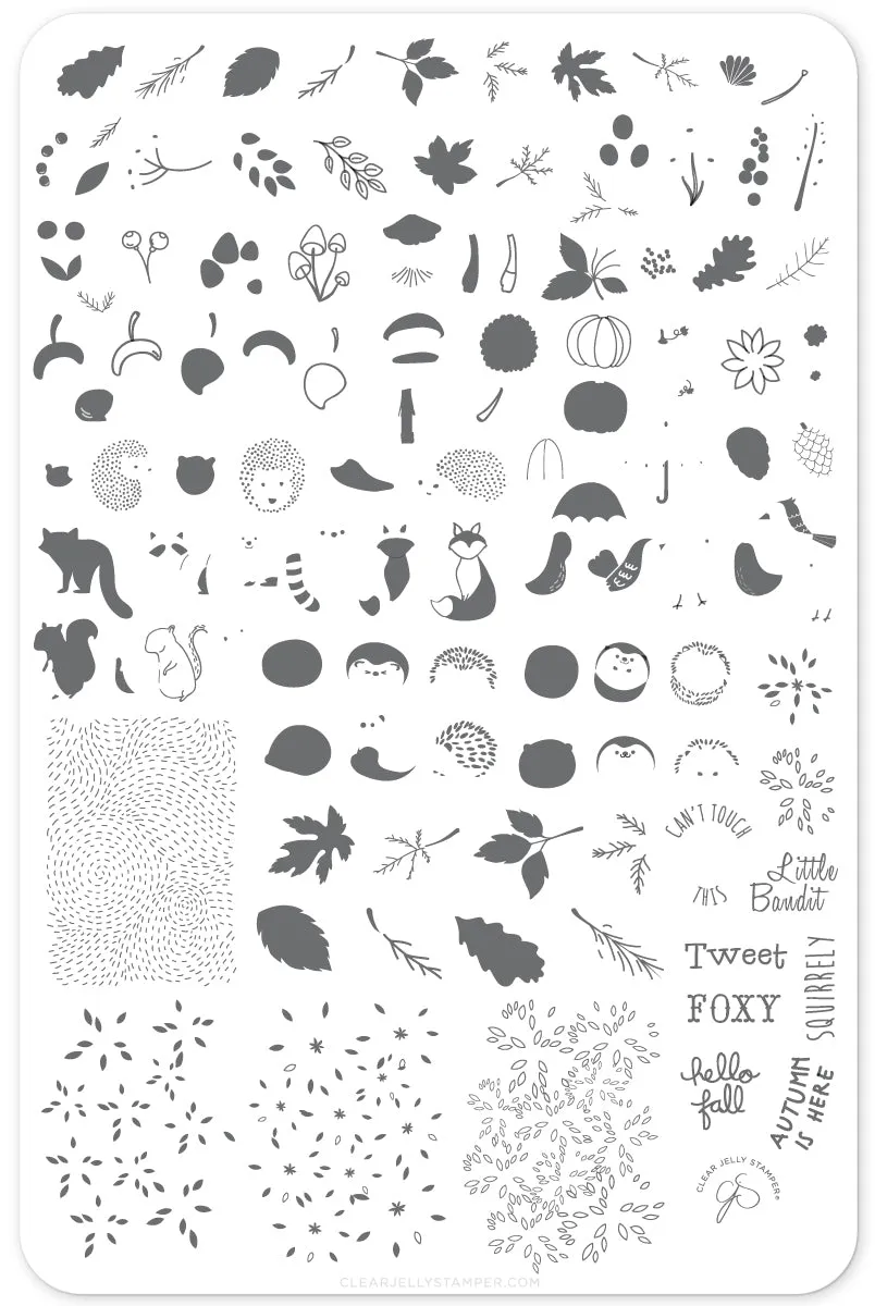 Clear Jelly Stamper CjS-135 Autumn is Here stampingplade efterår