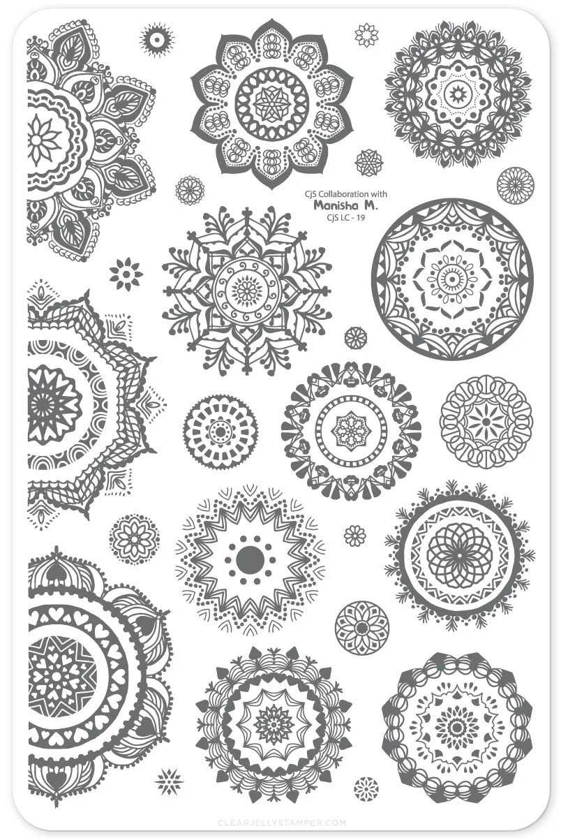 Clear Jelly Stamper Manishas Mandalas LC-19 stampingplade