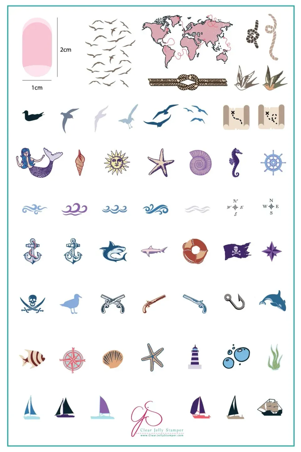 Clear Jelly Stamper LC-11 stamping plade treasures sea
