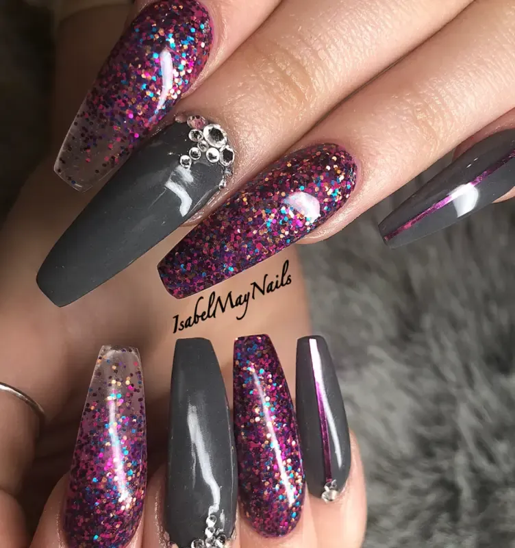 Indigo Nails Beautystones Georgie glitter til negle guld