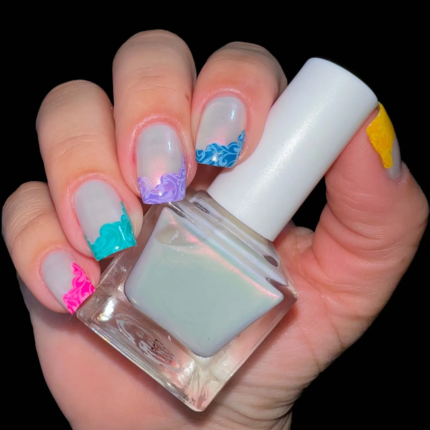 Clear Jelly Stamper CjS-290 French Mani Four stampingplade
