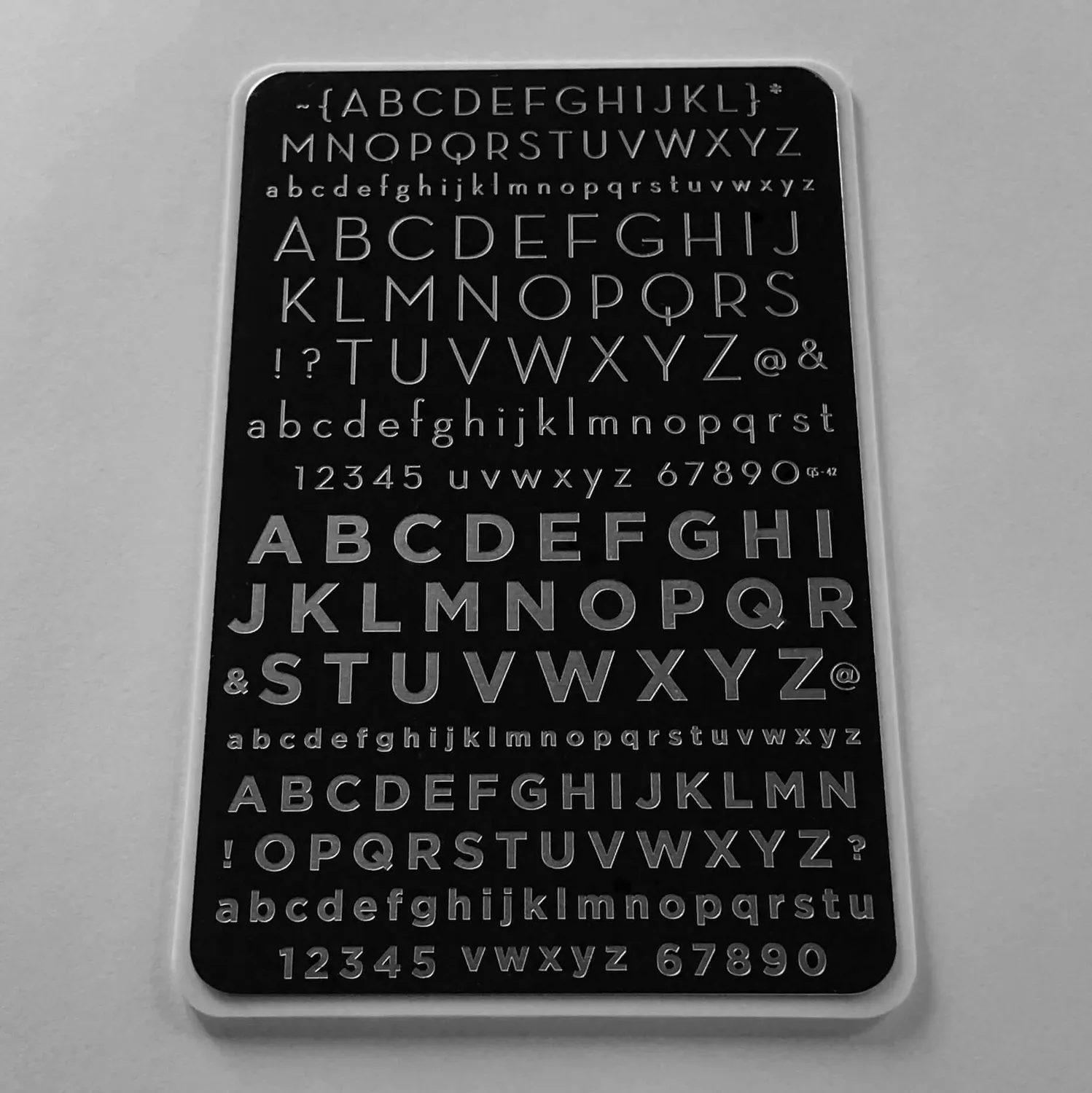Clear Jelly Stamper Alphabet Modern CjS-42 stampingplade bogstaver