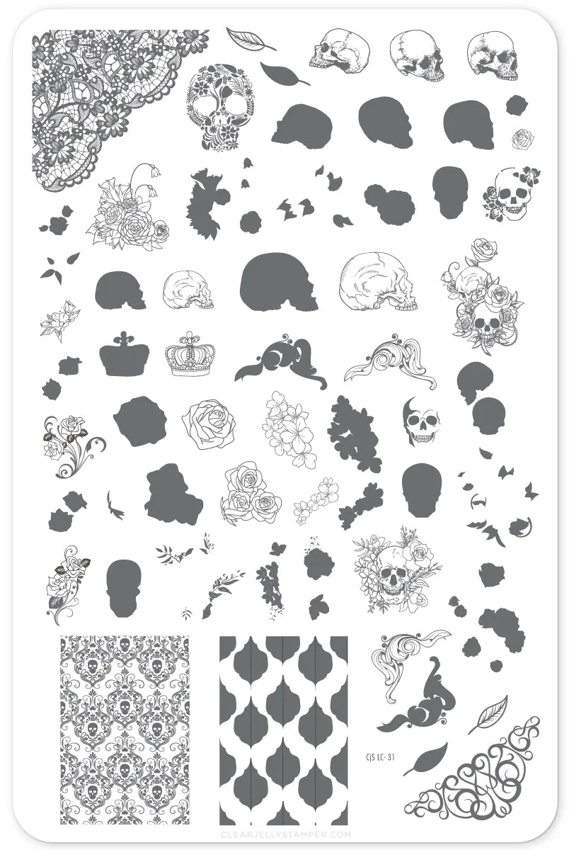 Clear Jelly Stamper Romantic Rebel LC-31 stampingplade blomst