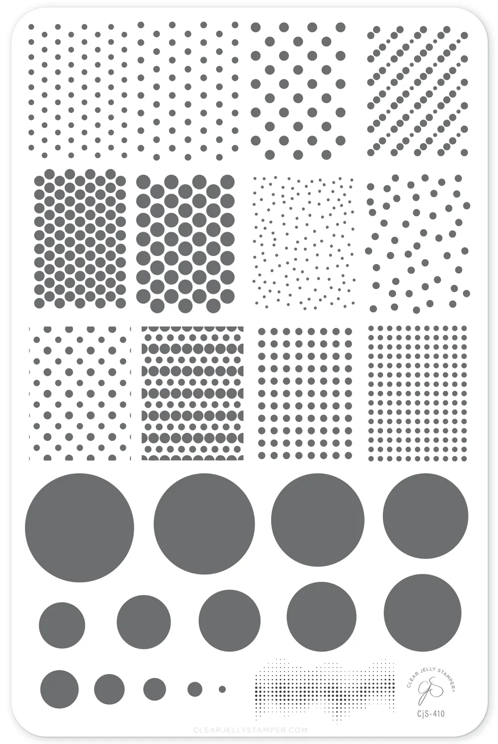 Clear Jelly Stamper Dotty About You CjS-410 stempelplade prikker