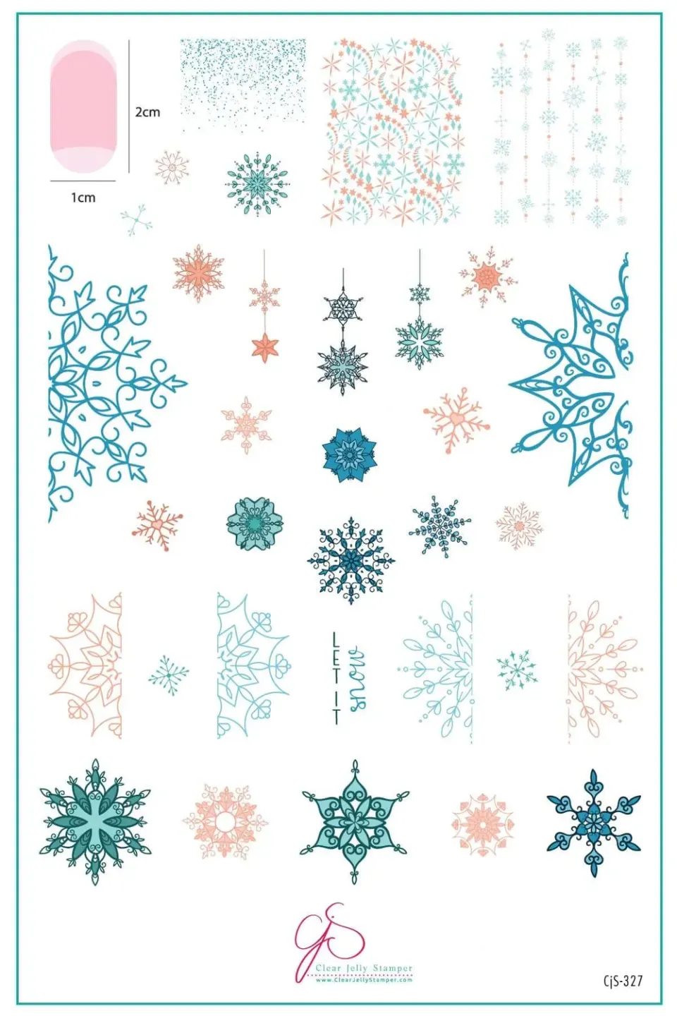 Clear Jelly Stamper 327 Frozen Lace stampingplade snefnug