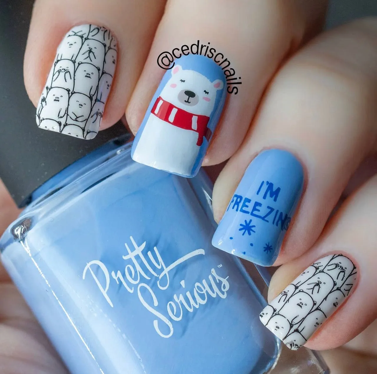 Clear Jelly Stamper Arctic Holiday CjSC-39 stampingplade isbjørn