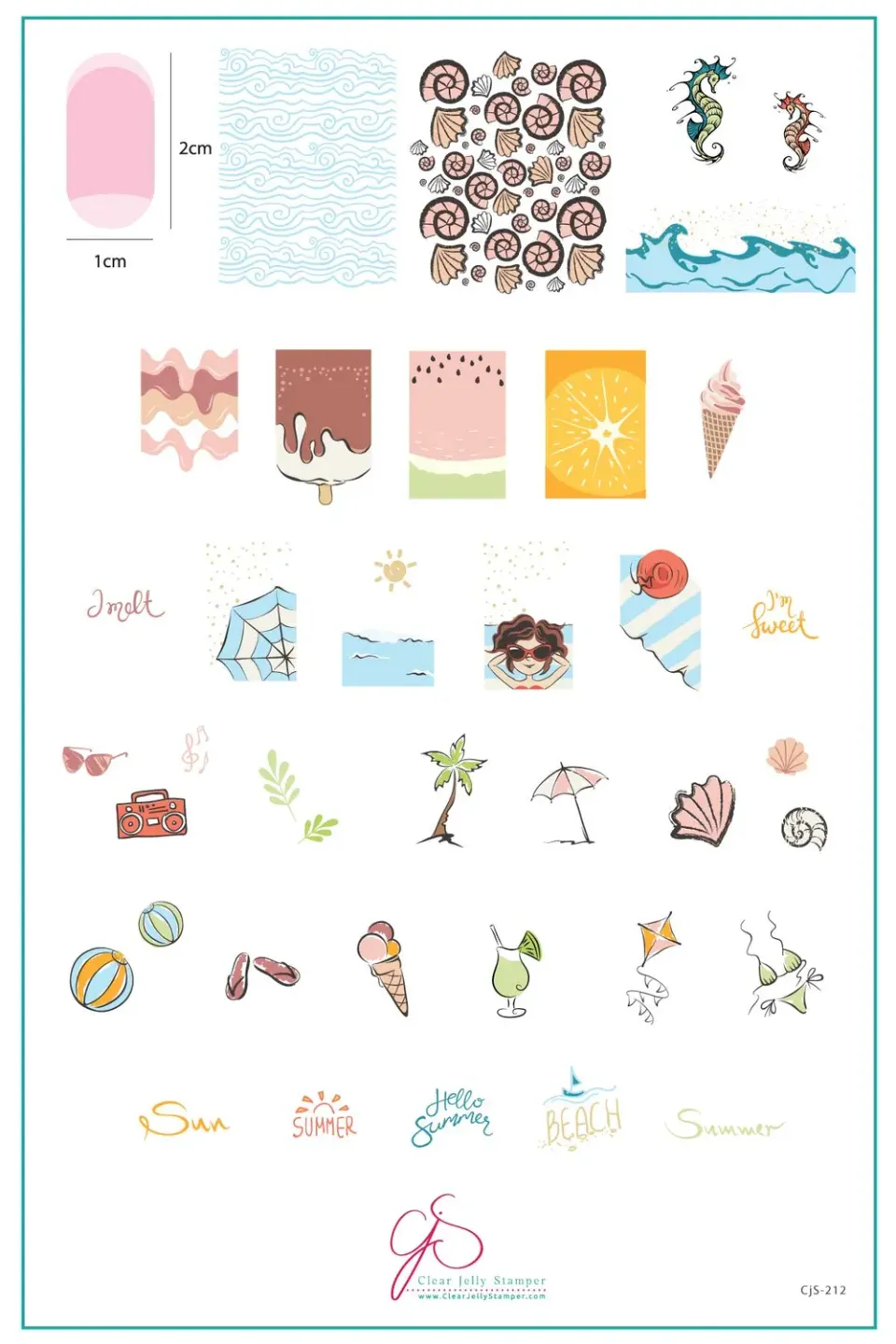 Clear Jelly Stamper CJS-212 I Melt for Summer plade