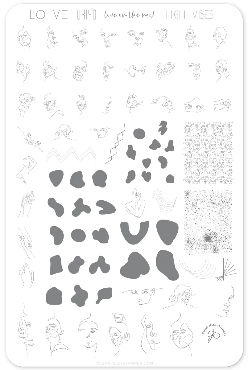 Clear Jelly Stamper CjS-140 Human Form stamping plade ansigter