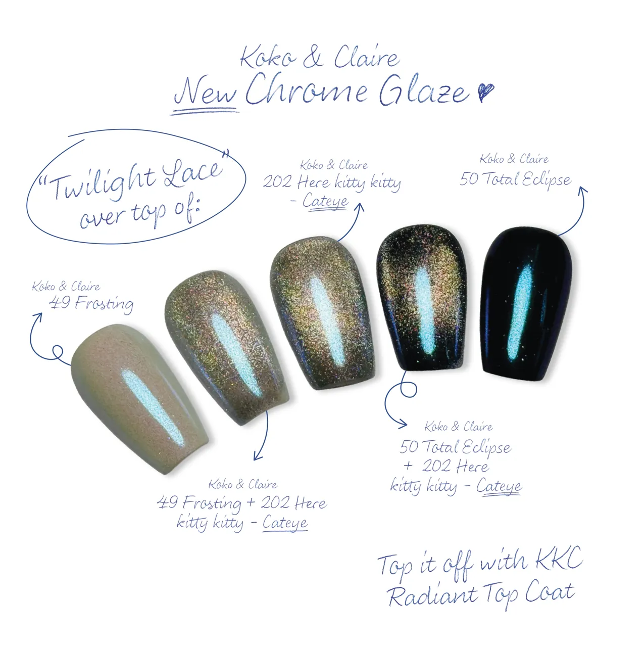 Clear Jelly Stamper KoKo & Claire Chrome Glaze chromepulver