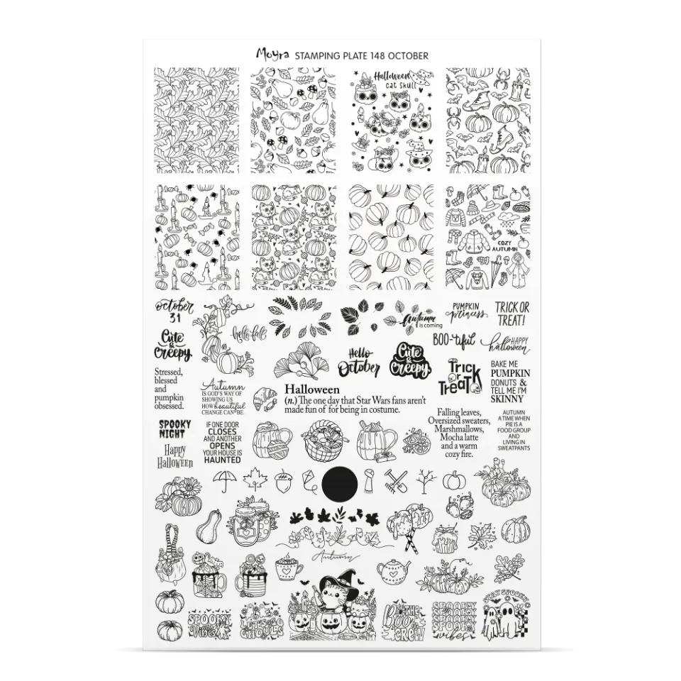 Moyra Try-on plate sheet No. 148 stampingfolie gennemsigtig