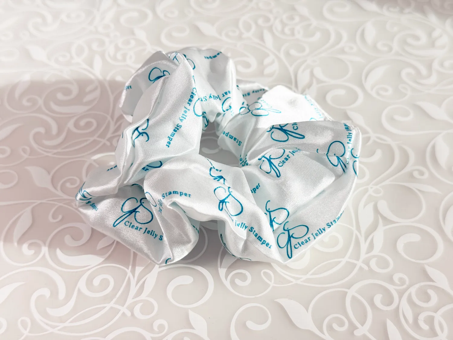 Clear Jelly Stamper CjS scrunchie petrol sort hvid 3 stk