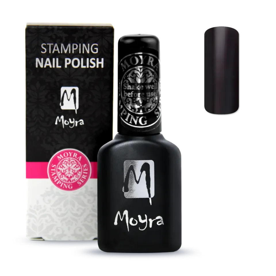 Moyra Smart stamping neglelak SPS01 Black 12 ml sort