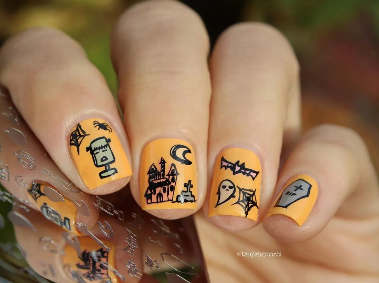 Clear Jelly Stamper Haunted Doodle CjSH-38 stampingplade halloween
