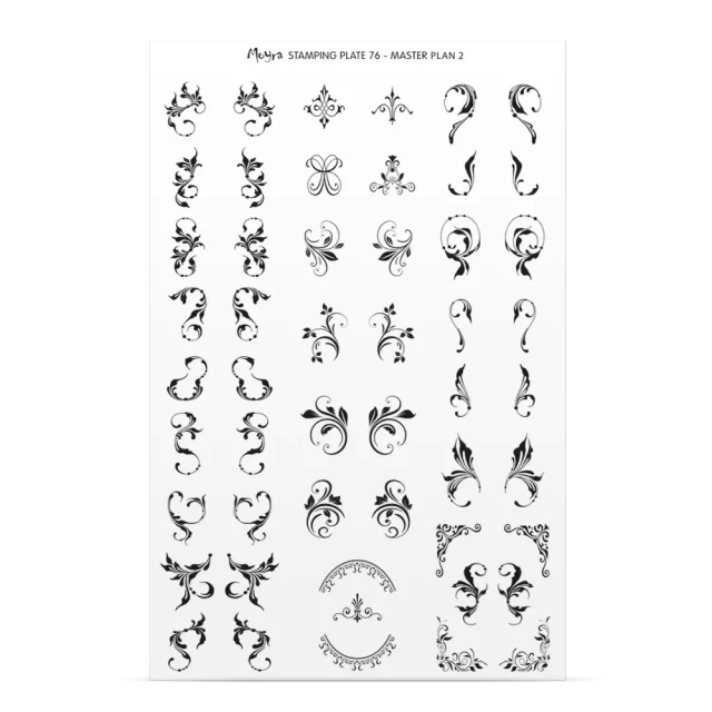 Moyra Try-on Plate Sheet No. 76 skabelonark stamping