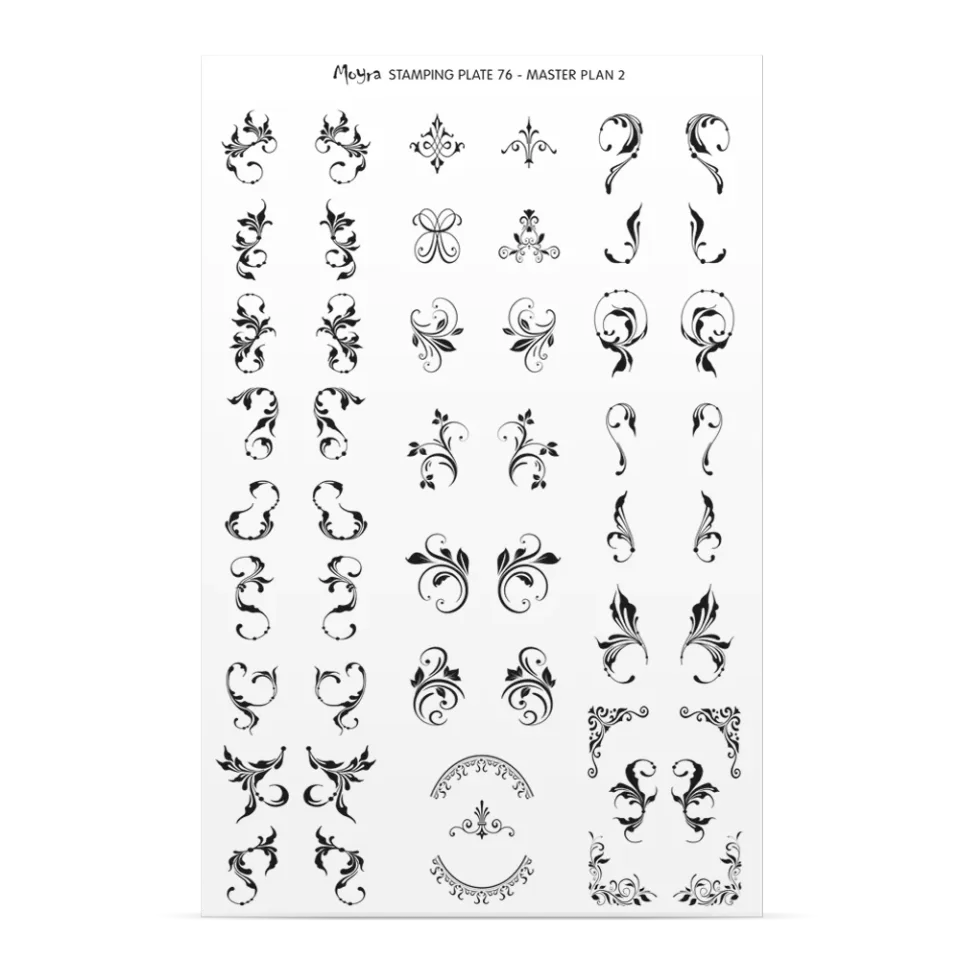 Moyra Try-on Plate Sheet No. 76 skabelonark stamping