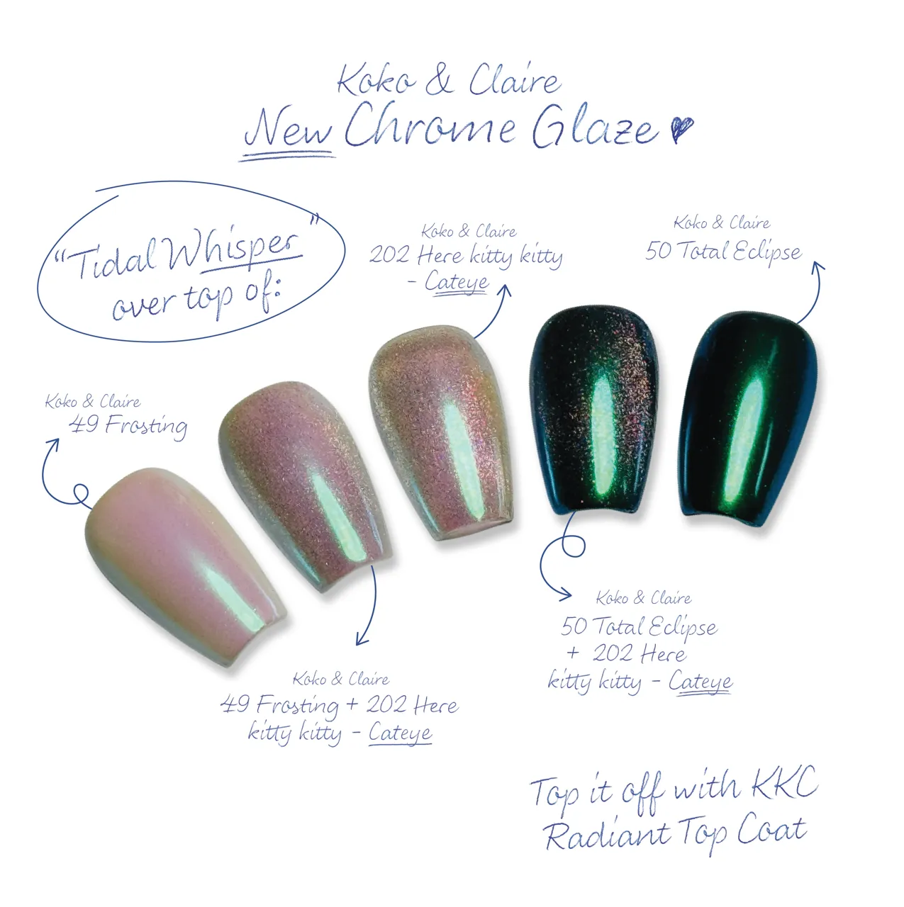 Clear Jelly Stamper KoKo & Claire Chrome Glaze chromepulver
