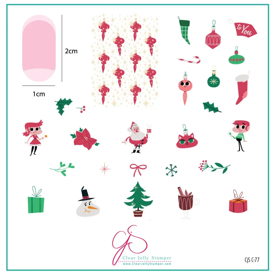 Clear Jelly Stamper Christmas Future CjSC-77 stempelplade 8x8 cm