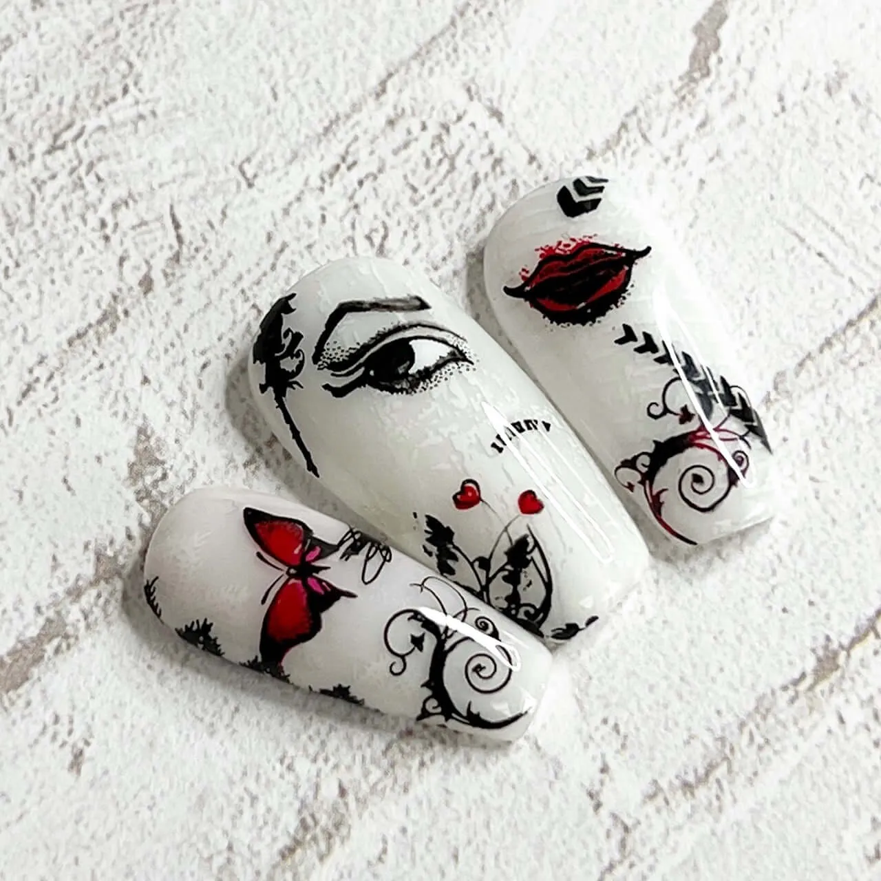 Clear Jelly Stamper V-36 My Edgy Valentine stamping plate 8x8