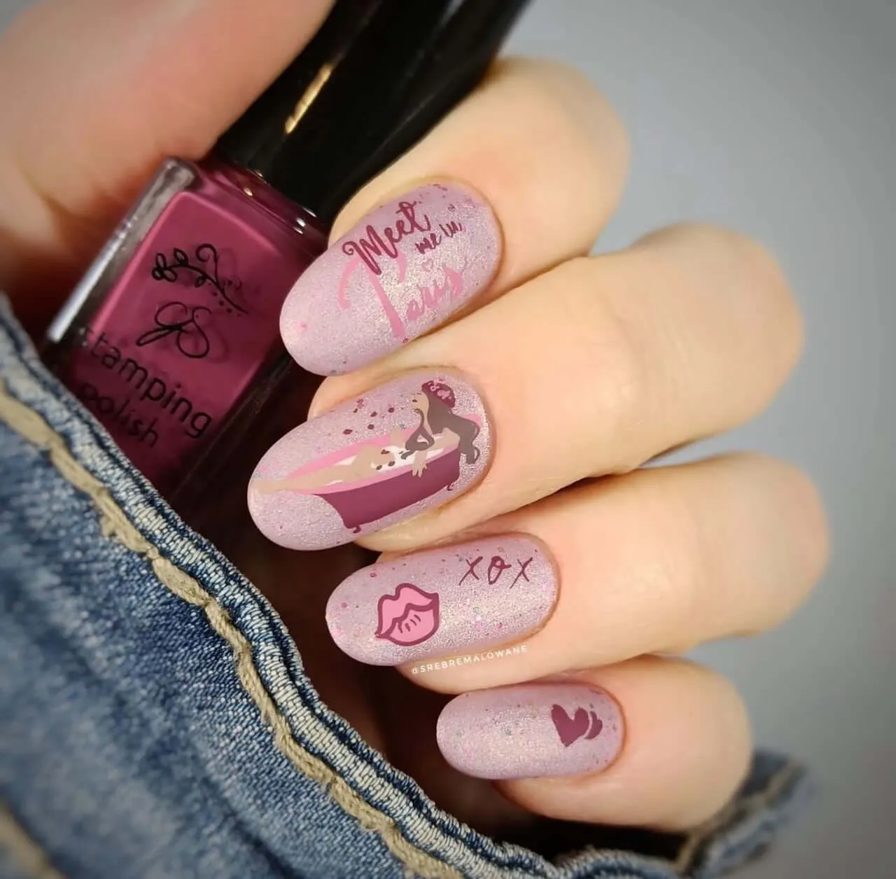 Clear Jelly Stamper CjSV-46 Meet Me in Paris stamping plade romantisk