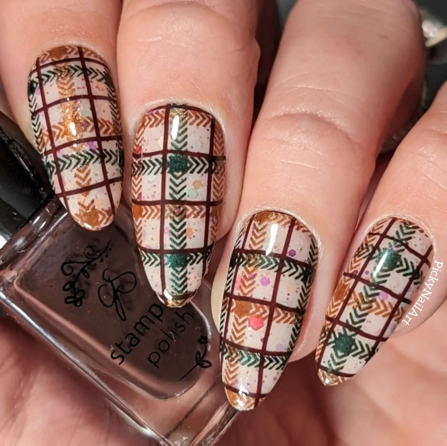 Clear Jelly Stamper Festive Plaid CjSC-83 stamping plade tern