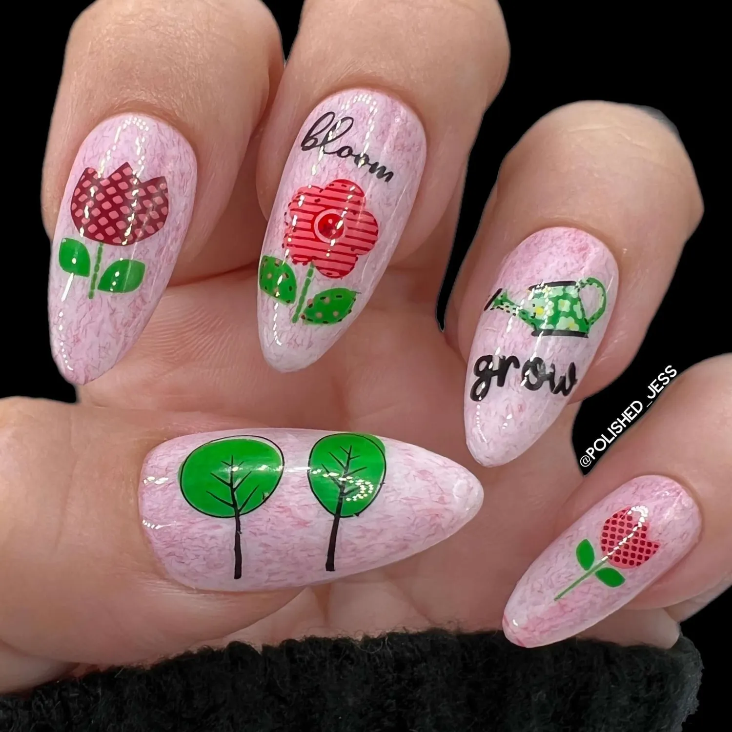 Clear Jelly Stamper Patterned Spring CjS-287 stampingplade blomster