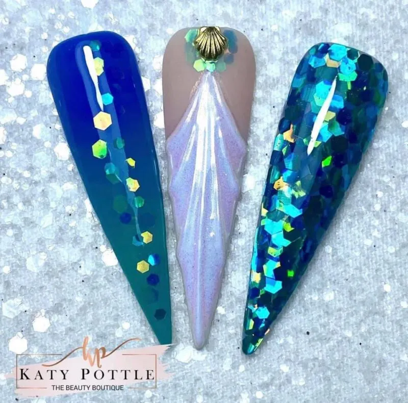 Indigo Nails Beautystones Delilah Hexagons neglepynt sekskantet