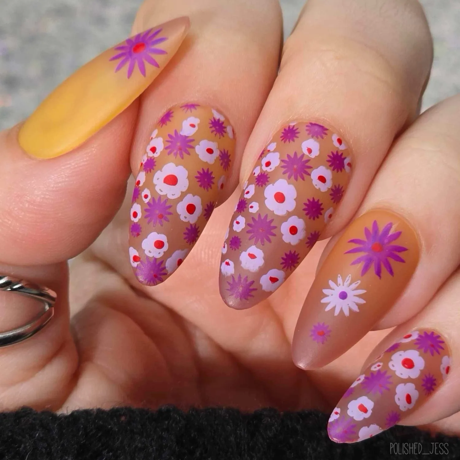 Clear Jelly Stamper Chantel's Finishing Touches CjS LC-38 stempelplade blomster