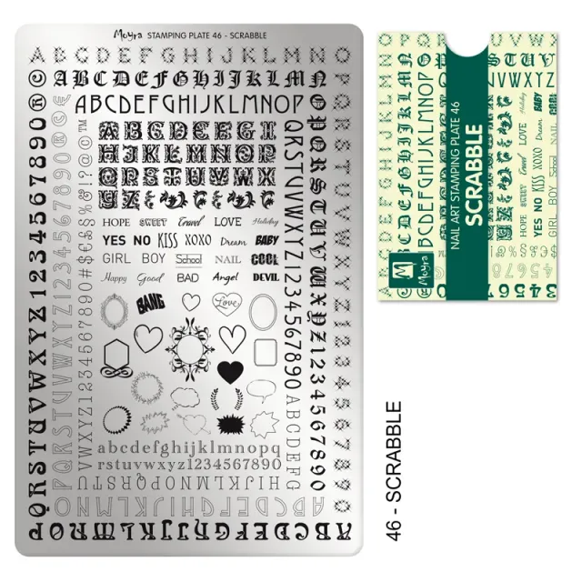 Moyra Stamping plate 46 Scrabble negleplade stål