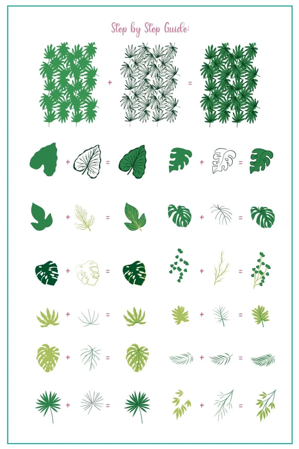 Clear Jelly Stamper Lush Leaves CJS-357 negleplade blade