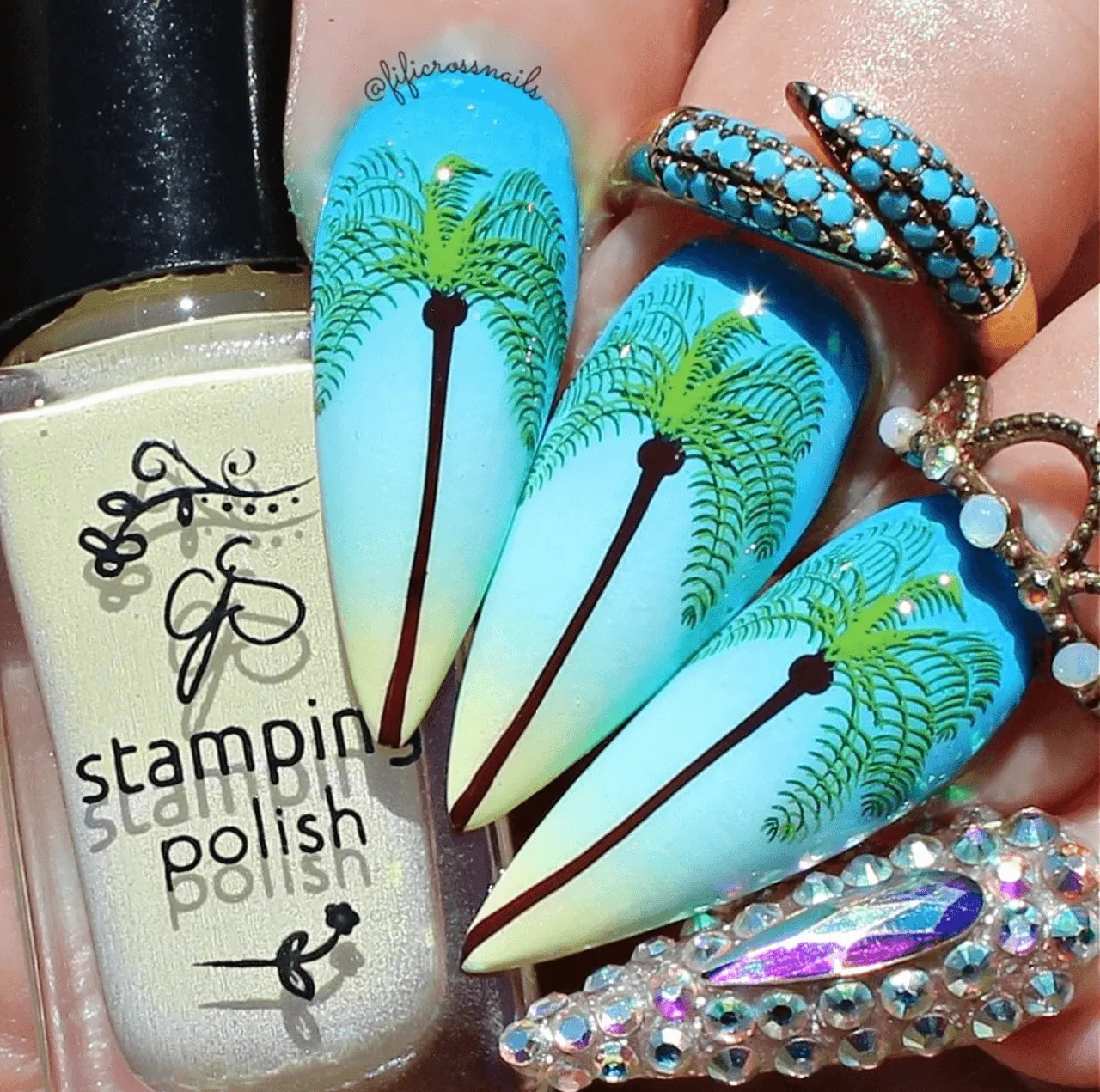 Clear Jelly Stamper CjS-301 stempelplade Pretty Palms