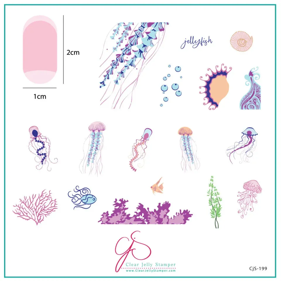 Clear Jelly Stamper Blooming Sea CjS-199 stamping plade havmotiv