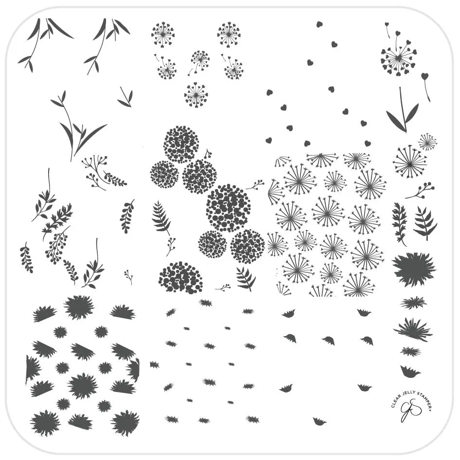 Clear Jelly Stamper CjS-157 In the Wind stampingplade 8x8 cm