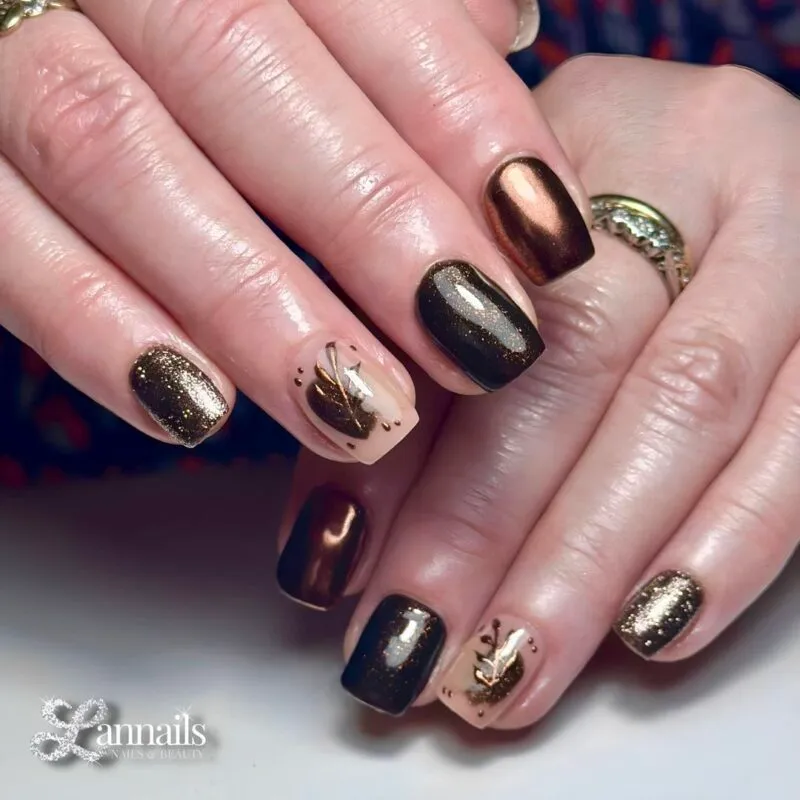 Indigo Nails Beautystones Auburn chrome pulver til negle