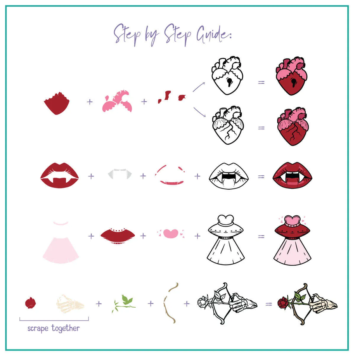 Clear Jelly Stamper My Creepy Valentine CjSV-42 stamping plade