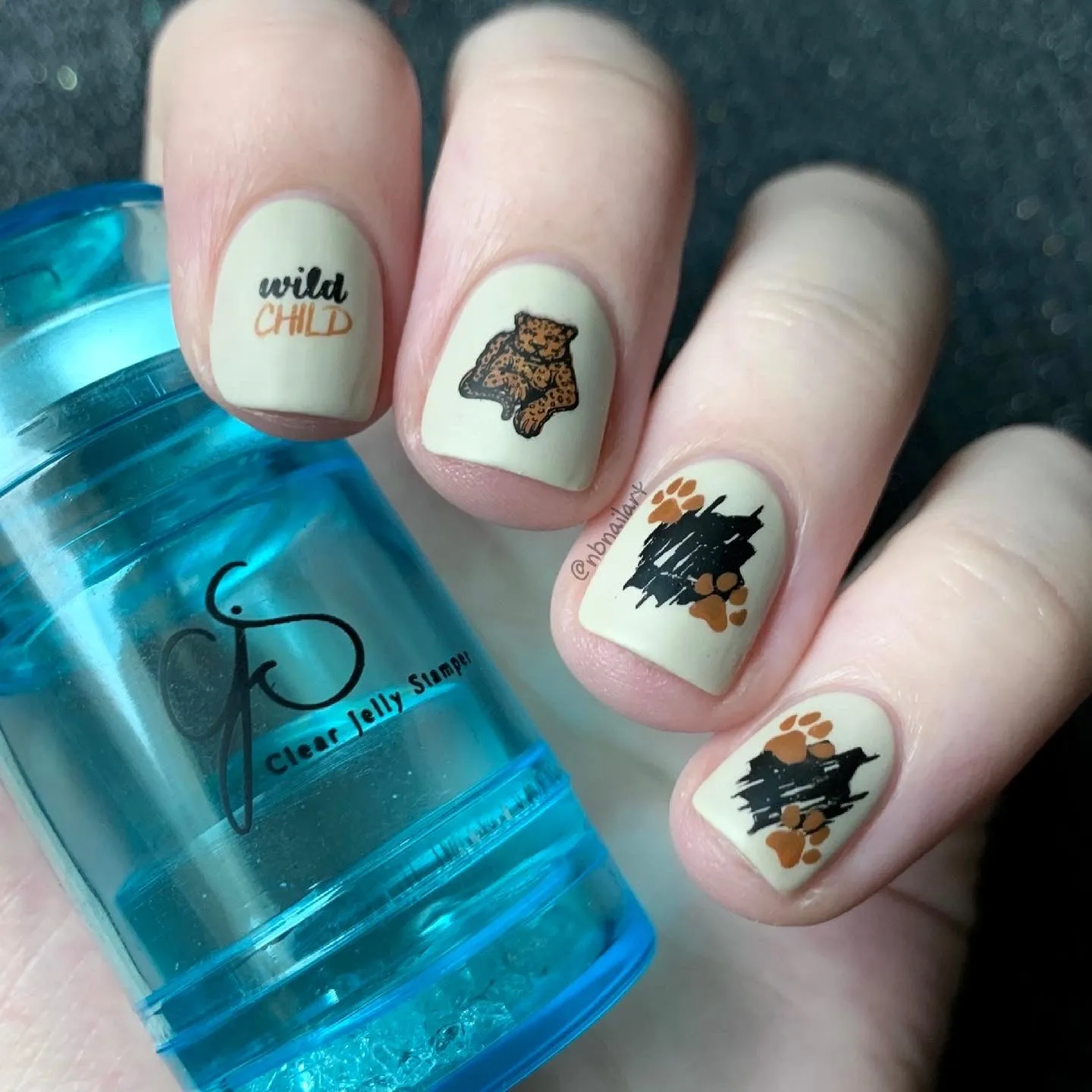 Clear Jelly Stamper CjS-176 Wild Cheetah negleplade 14,5cm