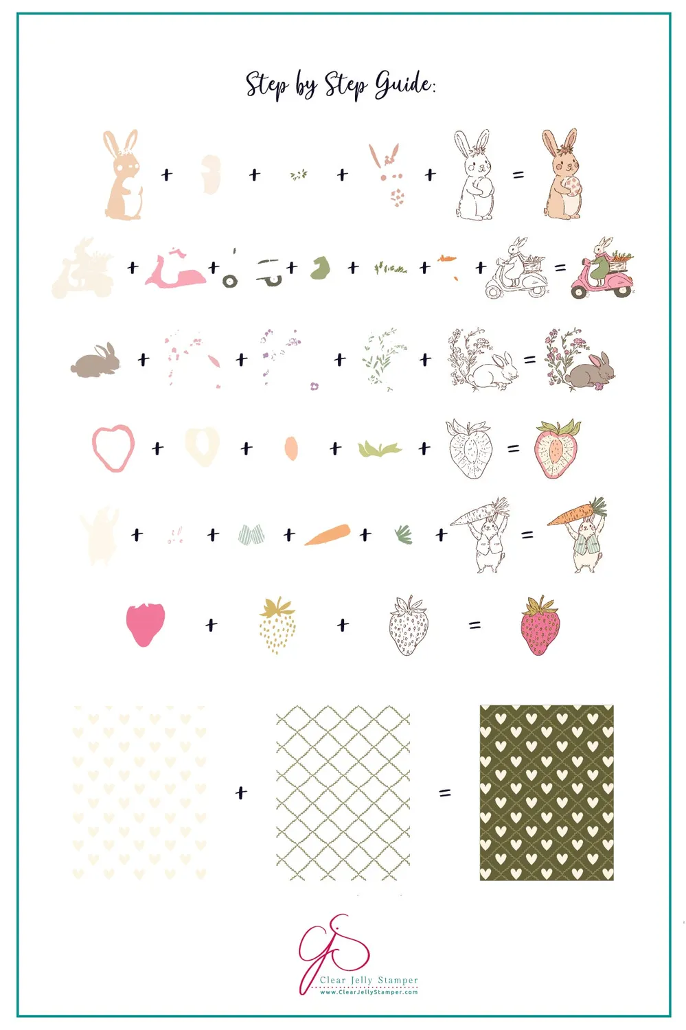 Clear Jelly Stamper CjSH-135 Heirloom Easter stamping plade påske 14cm