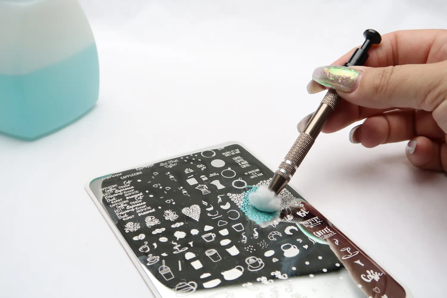 Clear Jelly Stamper Rainbow vatpindeholder manicure værktøj