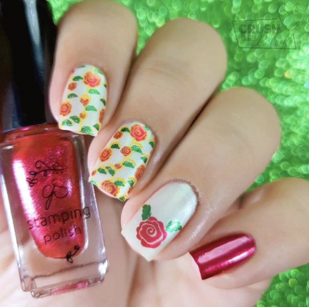 Clear Jelly Stamper CjS-92 All is Rose-y stamping plade