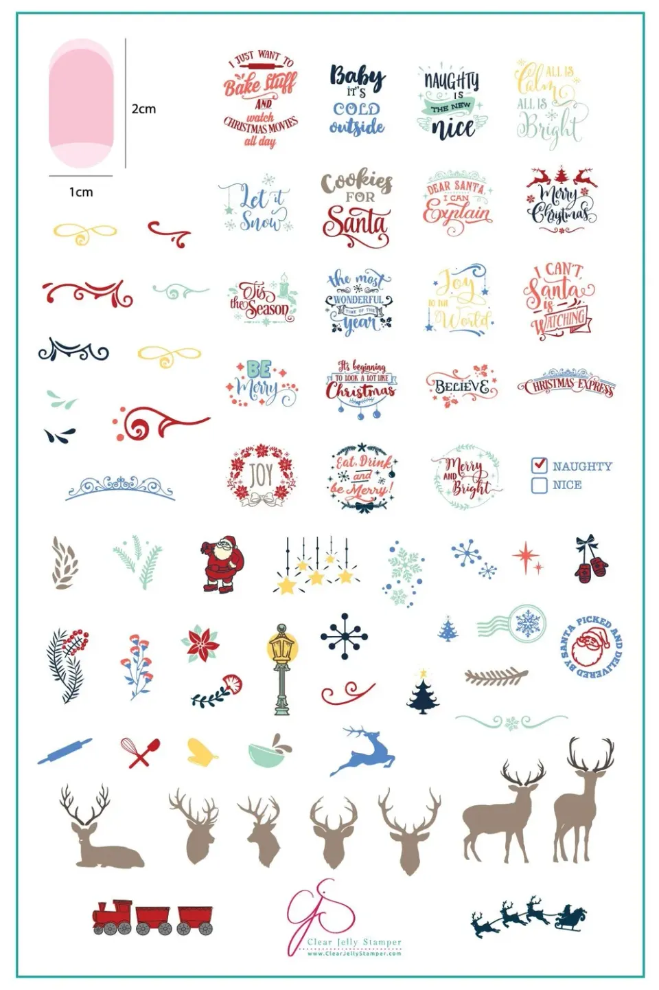 Clear Jelly Stamper Christmas Express CjSC-29 stamping plade jul