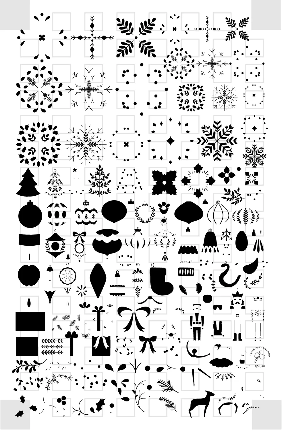 Clear Jelly Stamper Sugarplum Express CjSC-98 stampingplade jul