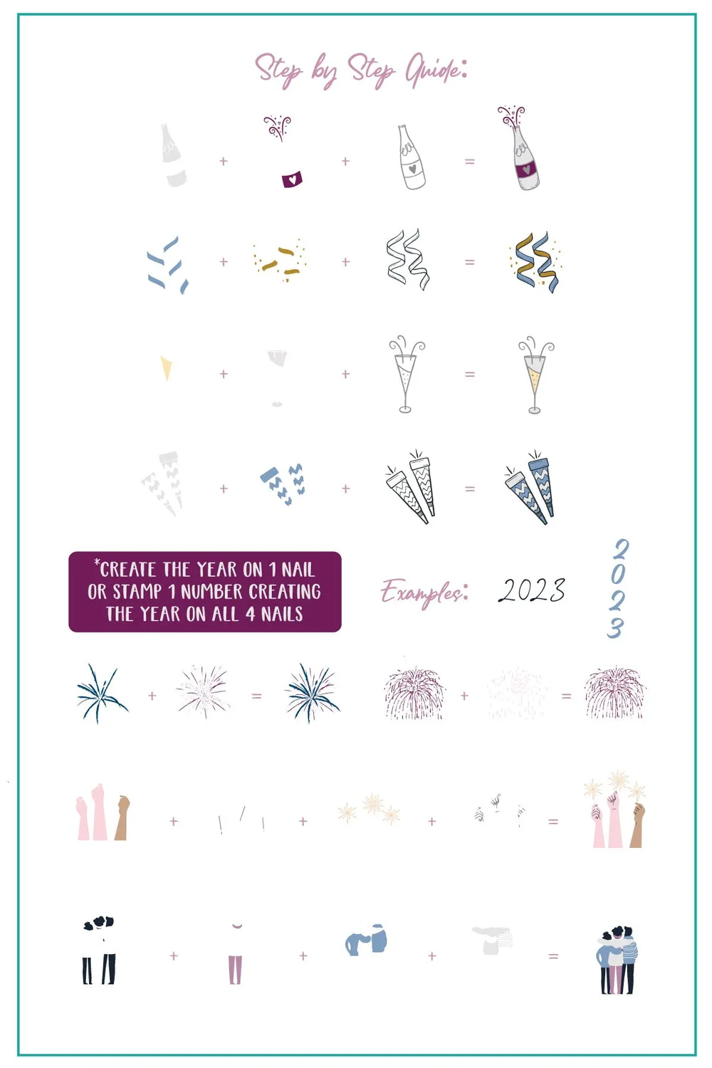 Clear Jelly Stamper CjSH-84 New Year stamping plade nytår