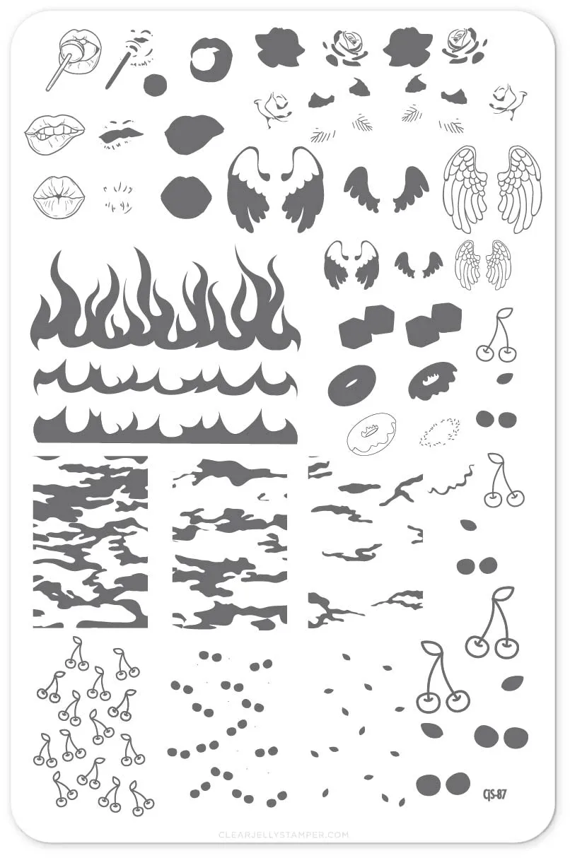 Clear Jelly Stamper Boujee CjS-87 stampingplade med flammer